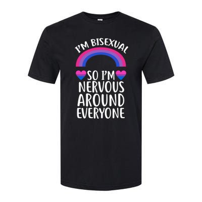 Funny Bisexual Pride Flag Colored Quote Gift Softstyle CVC T-Shirt