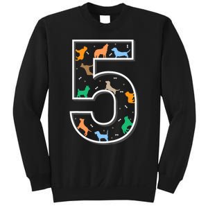 Fifth Birthday Puppy 5 Year Old Birthday Dog Sweatshirt