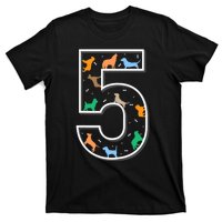 Fifth Birthday Puppy 5 Year Old Birthday Dog T-Shirt