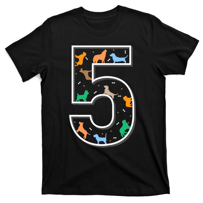 Fifth Birthday Puppy 5 Year Old Birthday Dog T-Shirt