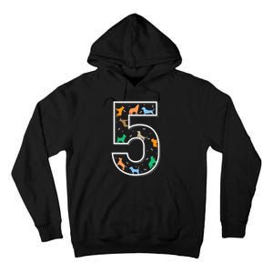 Fifth Birthday Puppy 5 Year Old Birthday Dog Tall Hoodie