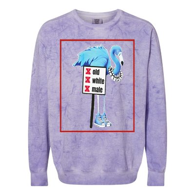 Flamingo Blue Pearls & Chucks No White Oldmale Harris Waltz Colorblast Crewneck Sweatshirt