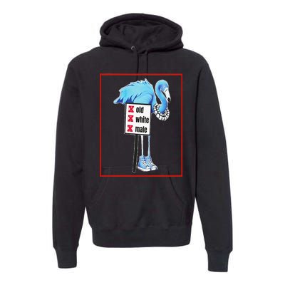 Flamingo Blue Pearls & Chucks No White Oldmale Harris Waltz Premium Hoodie