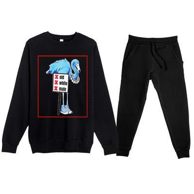 Flamingo Blue Pearls & Chucks No White Oldmale Harris Waltz Premium Crewneck Sweatsuit Set