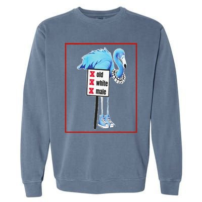 Flamingo Blue Pearls & Chucks No White Oldmale Harris Waltz Garment-Dyed Sweatshirt