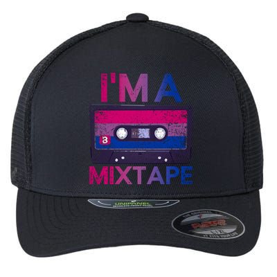 Funny Bisexuality Pride Retro Cassette Bi Gift Bisexual Cool Gift Flexfit Unipanel Trucker Cap