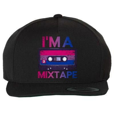 Funny Bisexuality Pride Retro Cassette Bi Gift Bisexual Cool Gift Wool Snapback Cap