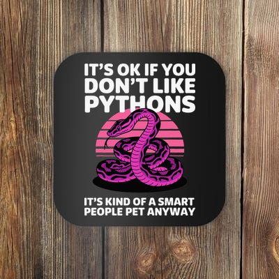 Funny Ball Python Art For Women Snake Ball Python Lover Coaster