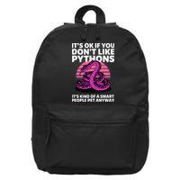 Funny Ball Python Art For Women Snake Ball Python Lover 16 in Basic Backpack