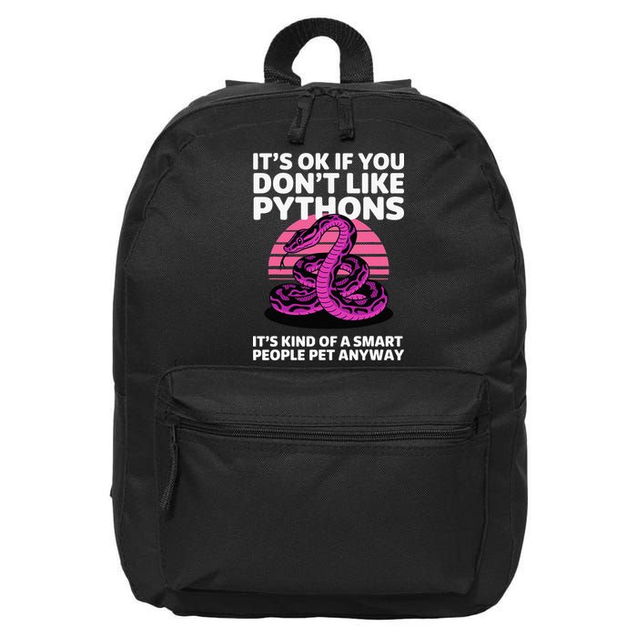 Funny Ball Python Art For Women Snake Ball Python Lover 16 in Basic Backpack