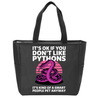 Funny Ball Python Art For Women Snake Ball Python Lover Zip Tote Bag