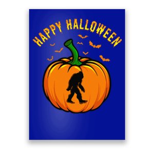 Funny Bigfoot Pumpkin Happy Halloween Poster