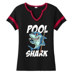 Funny Billiards Pool Shark Snooker Hall Joke Billiard Ladies Halftime Notch Neck Tee