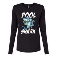 Funny Billiards Pool Shark Snooker Hall Joke Billiard Womens Cotton Relaxed Long Sleeve T-Shirt