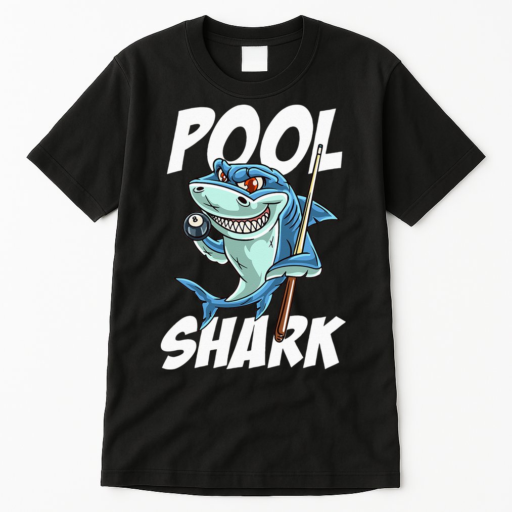 Funny Billiards Pool Shark Snooker Hall Joke Billiard Tall T-Shirt