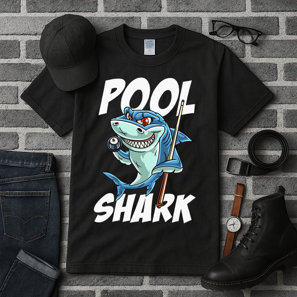 Funny Billiards Pool Shark Snooker Hall Joke Billiard Tall T-Shirt