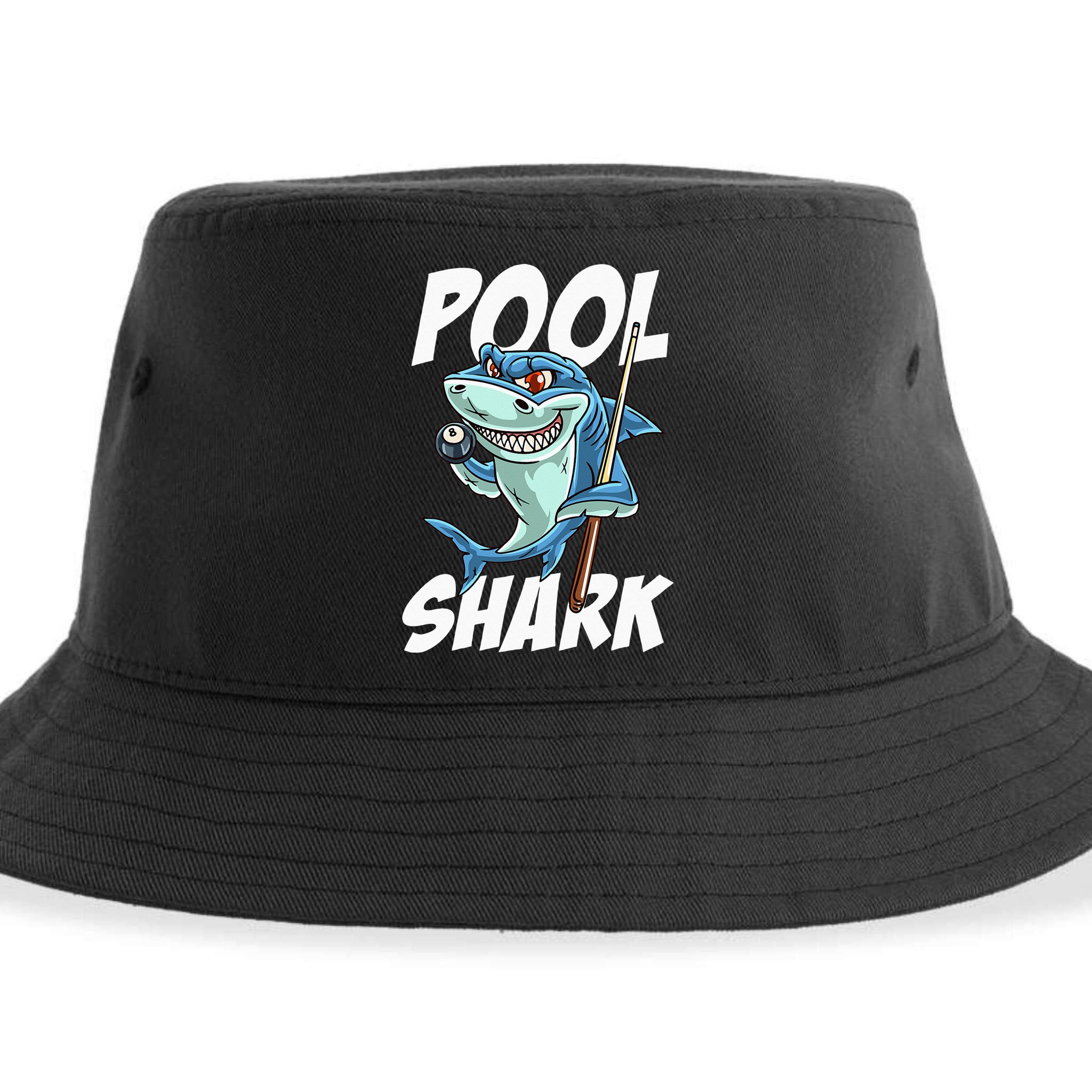 Funny Billiards Pool Shark Snooker Hall Joke Billiard Sustainable Bucket Hat