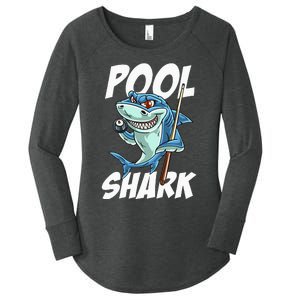 Funny Billiards Pool Shark Snooker Hall Joke Billiard Women's Perfect Tri Tunic Long Sleeve Shirt