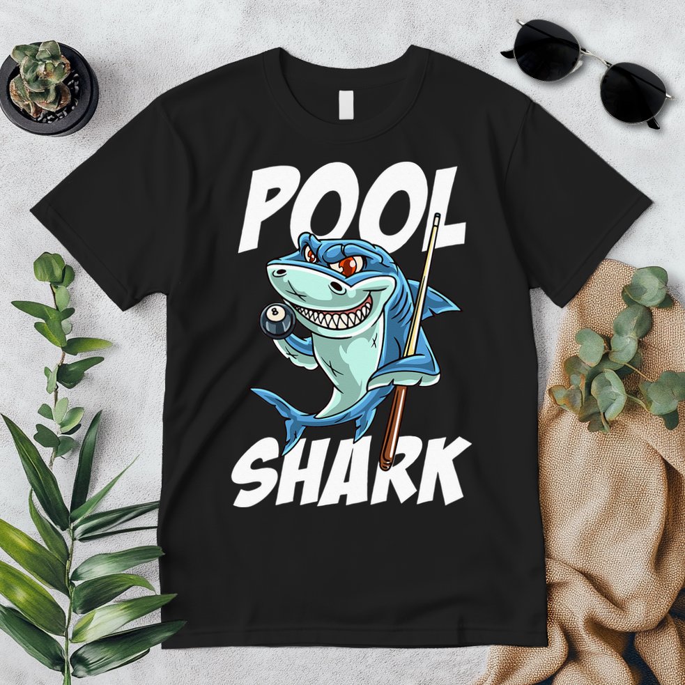Funny Billiards Pool Shark Snooker Hall Joke Billiard Premium T-Shirt