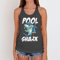 Funny Billiards Pool Shark Snooker Hall Joke Billiard Women's Knotted Racerback Tank