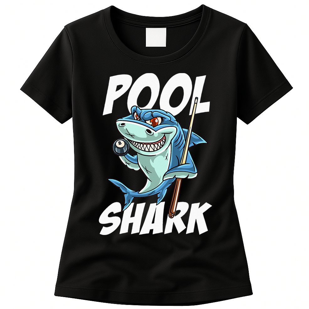 Funny Billiards Pool Shark Snooker Hall Joke Billiard Womens T-Shirt