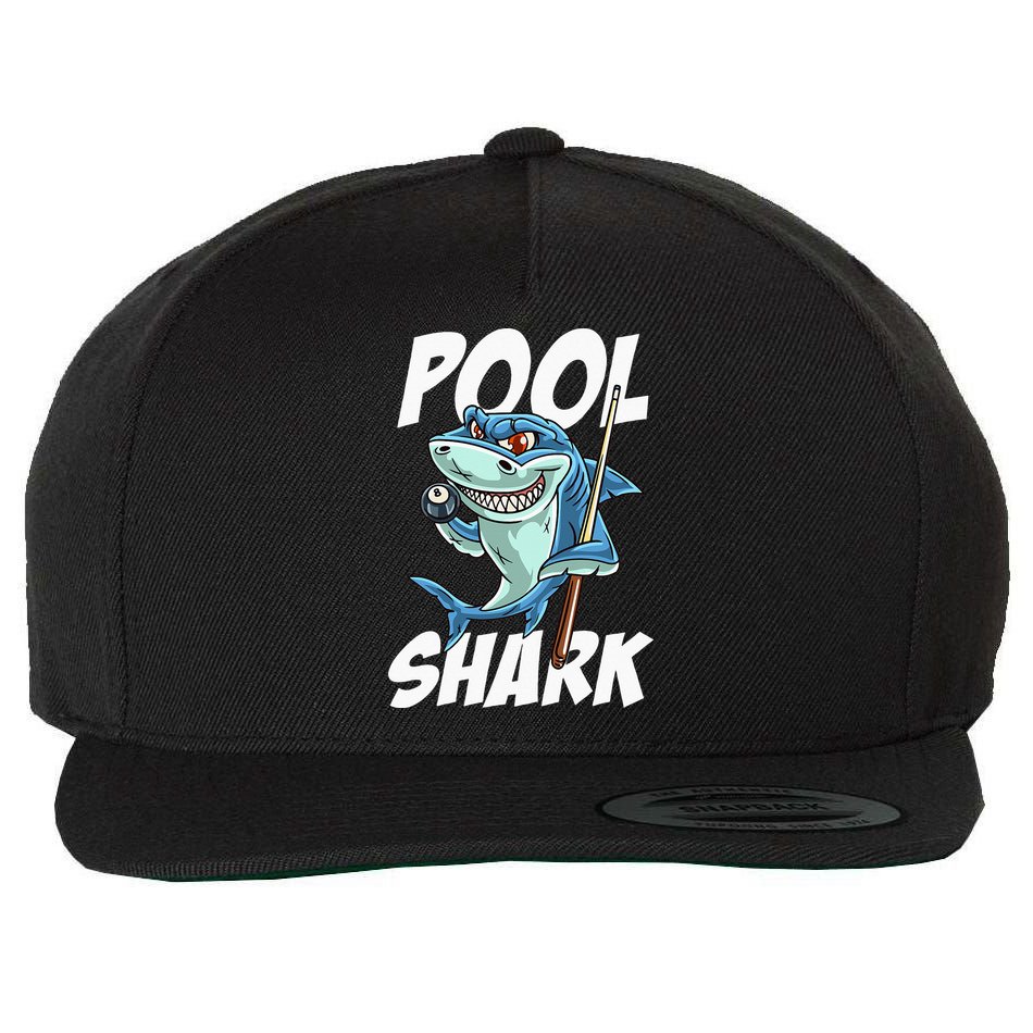 Funny Billiards Pool Shark Snooker Hall Joke Billiard Wool Snapback Cap