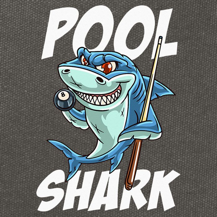 Funny Billiards Pool Shark Snooker Hall Joke Billiard Cotton Canvas Backpack