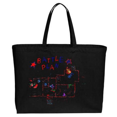 Funny Battle Plan Christmas Home Hand Dawn Alone Xmas Cotton Canvas Jumbo Tote