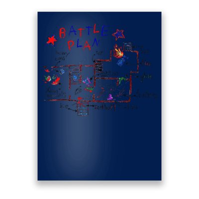 Funny Battle Plan Christmas Home Hand Dawn Alone Xmas Poster