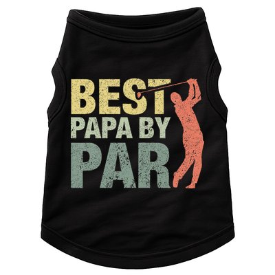 Funny Best Papa By Par Fathers Day Golf Gift Grandpa Doggie Tank
