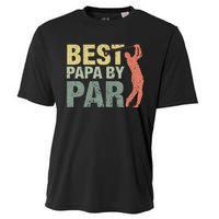 Funny Best Papa By Par Fathers Day Golf Gift Grandpa Cooling Performance Crew T-Shirt