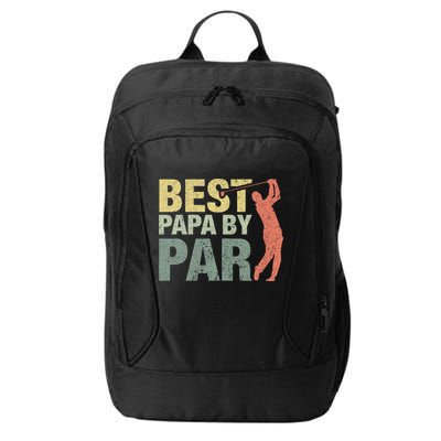 Funny Best Papa By Par Fathers Day Golf Gift Grandpa City Backpack