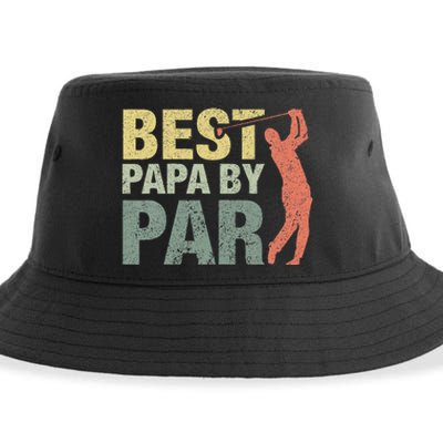 Funny Best Papa By Par Fathers Day Golf Gift Grandpa Sustainable Bucket Hat