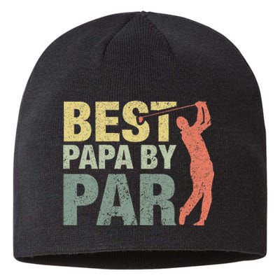 Funny Best Papa By Par Fathers Day Golf Gift Grandpa Sustainable Beanie