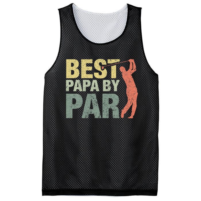 Funny Best Papa By Par Fathers Day Golf Gift Grandpa Mesh Reversible Basketball Jersey Tank