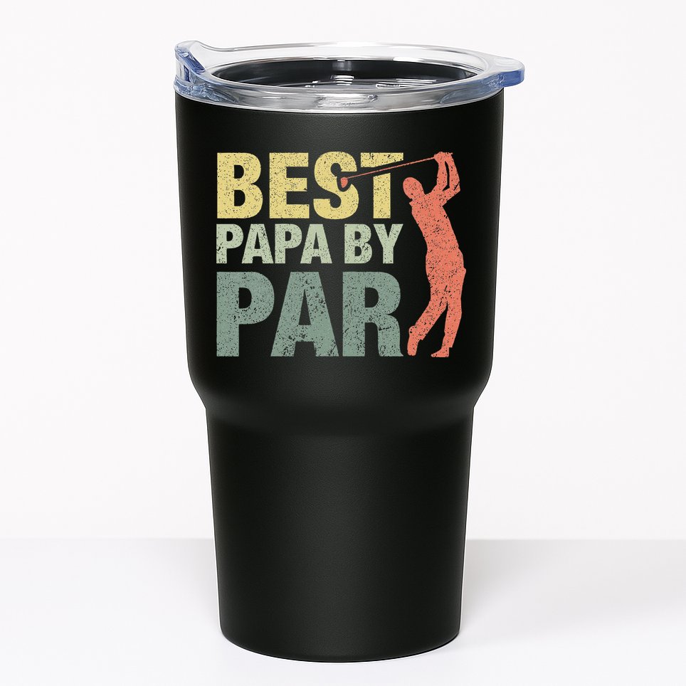 Funny Best Papa By Par Fathers Day Golf Gift Grandpa Tumbler