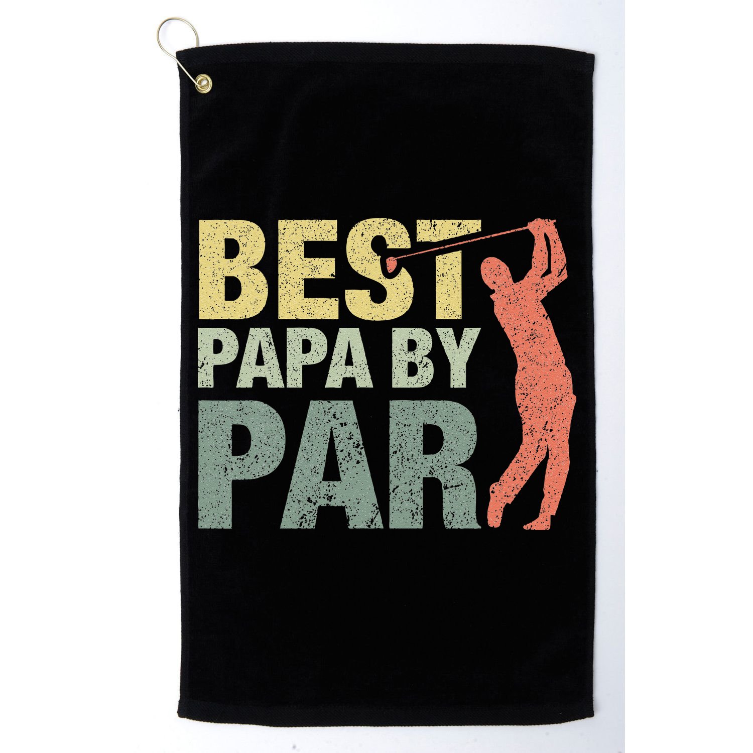 Funny Best Papa By Par Fathers Day Golf Gift Grandpa Golf Towel