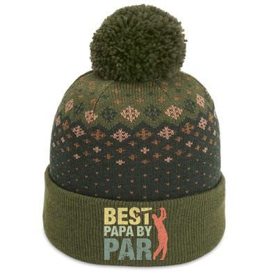 Funny Best Papa By Par Fathers Day Golf Gift Grandpa The Baniff Cuffed Pom Beanie