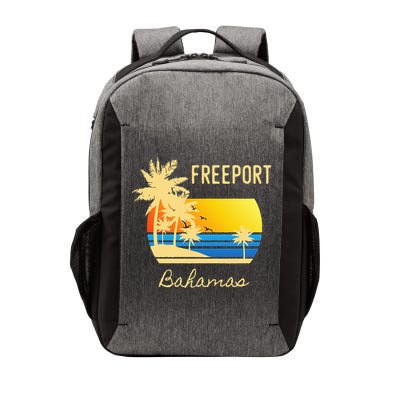 Freeport Bahamas Palm Tree Beach Retro Cool Sunset Surf Vector Backpack
