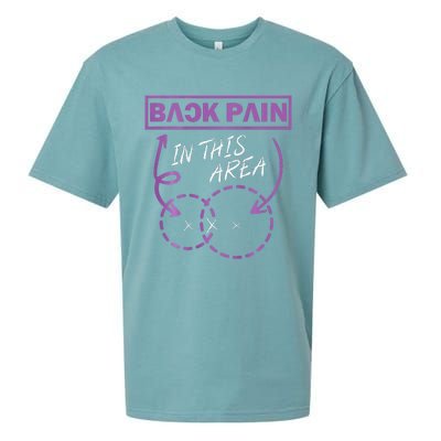 Funny Back Pain In This Area Sueded Cloud Jersey T-Shirt