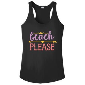 Funny Beach Please Summer Tan Sunbathing Summertime Design Meaningful Gift Ladies PosiCharge Competitor Racerback Tank