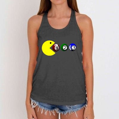 Funny Billiards Player Lover Snooker Gift Women's Knotted Racerback Tank