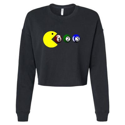 Funny Billiards Player Lover Snooker Gift Cropped Pullover Crew