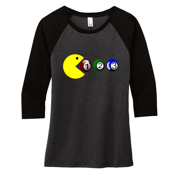 Funny Billiards Player Lover Snooker Gift Women's Tri-Blend 3/4-Sleeve Raglan Shirt