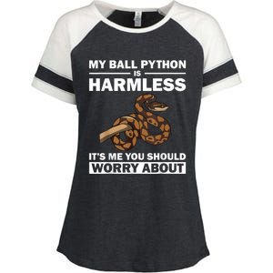 Funny Ball Python Design Snake Lover Men Women Boy Girl Enza Ladies Jersey Colorblock Tee