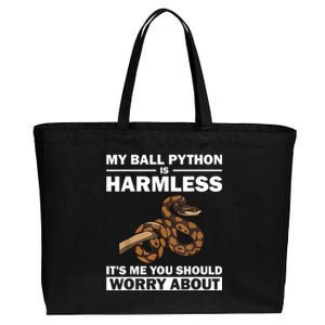 Funny Ball Python Design Snake Lover Men Women Boy Girl Cotton Canvas Jumbo Tote