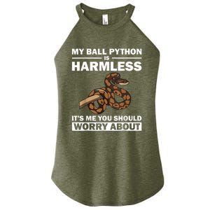 Funny Ball Python Design Snake Lover Men Women Boy Girl Women's Perfect Tri Rocker Tank