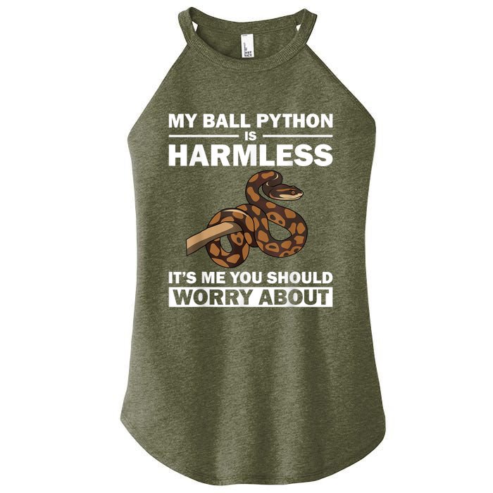 Funny Ball Python Design Snake Lover Men Women Boy Girl Women's Perfect Tri Rocker Tank