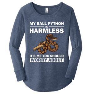 Funny Ball Python Design Snake Lover Men Women Boy Girl Women's Perfect Tri Tunic Long Sleeve Shirt