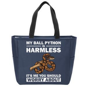 Funny Ball Python Design Snake Lover Men Women Boy Girl Zip Tote Bag